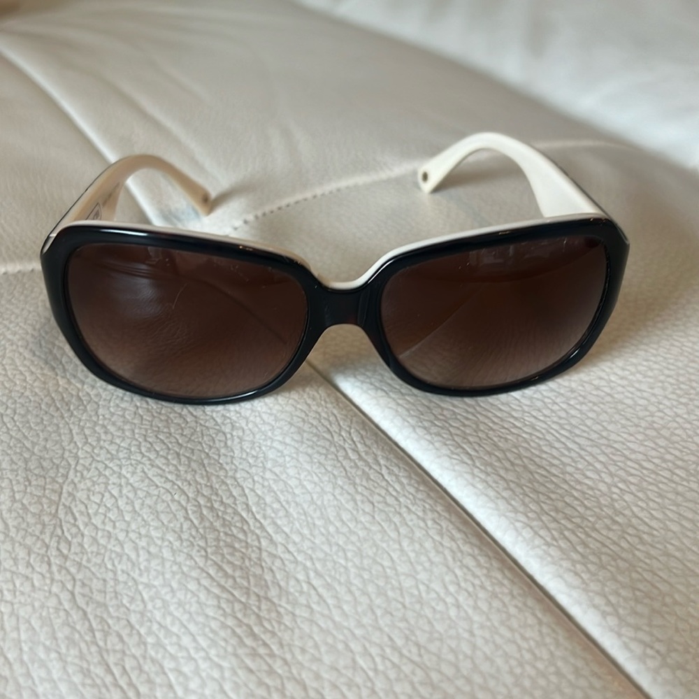 Coach Classic Dark Brown and Cream Sunglasses